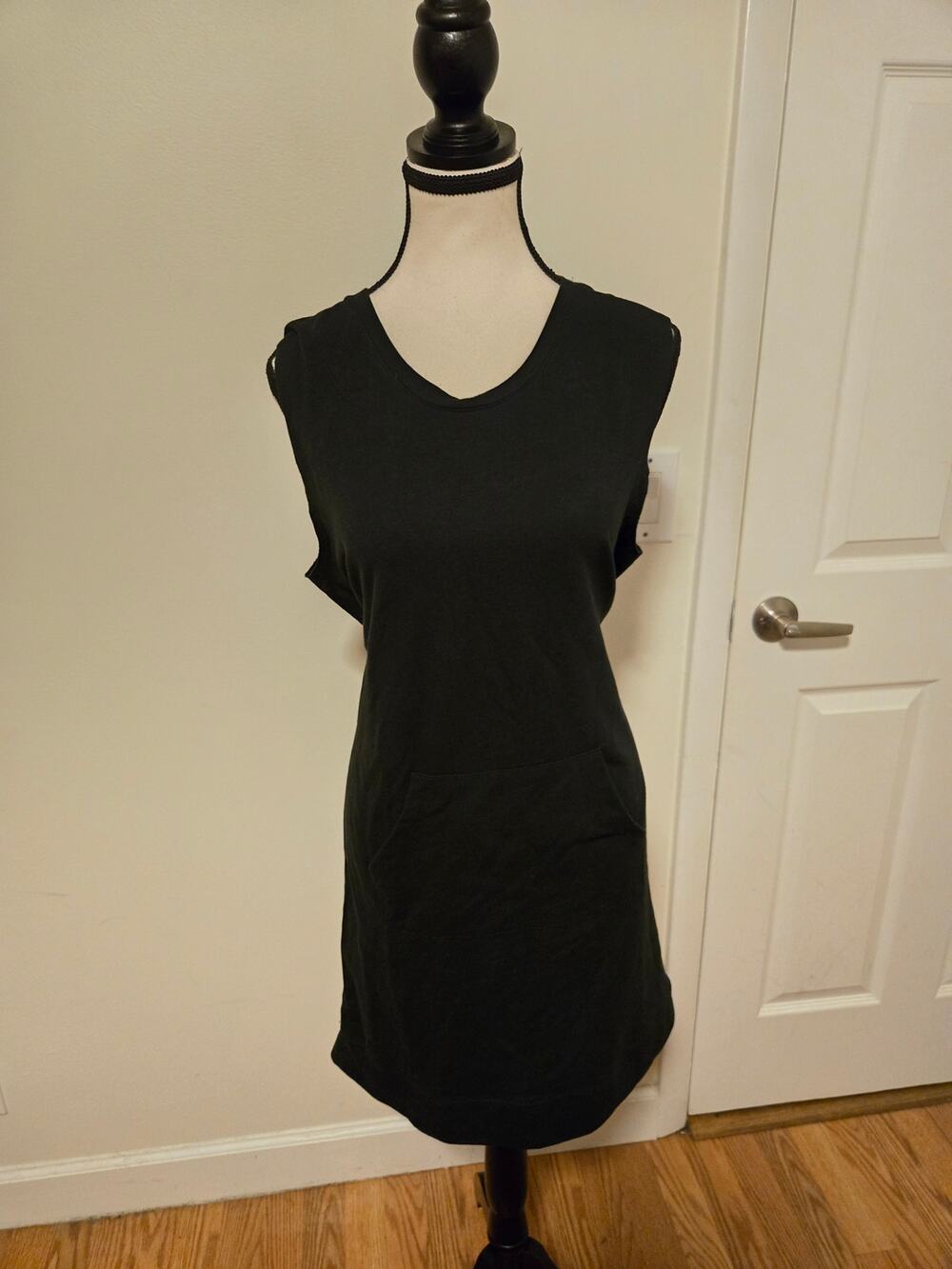Central Park Activewear Black Front Pocket Active Dress